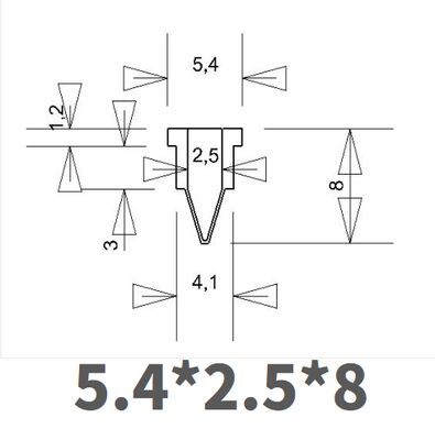 Quality 5.4*2.5*8mm Silicone / Fluoroelastomer Duckbill Valve for Medical Devices & Household Appliances factory