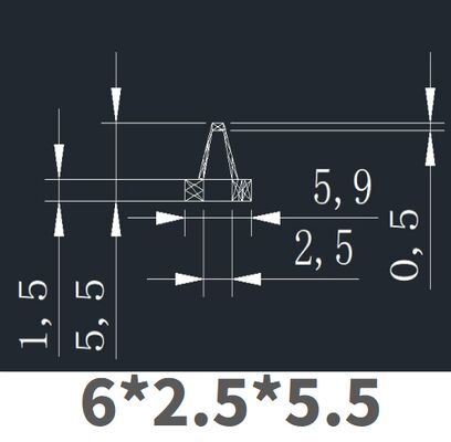 Quality 6*2.5*5.5mm Silicone / Fluoro Rubber Duckbill Valve Reliable One-Way Pressure Relief & Backflow Prevention for Medical, Food, Daily Chemical and Electrical Applications factory