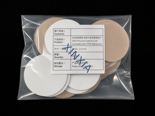 Quality 0.5–4.0 mm Custom PE Foam Liner with Single-Side PTFE Film for Corrosive Liquid Container Sealing factory